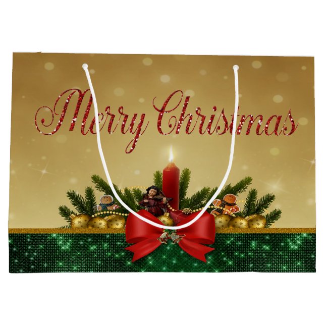 Jul-Bollar, ljus, God jul (Baksidan)