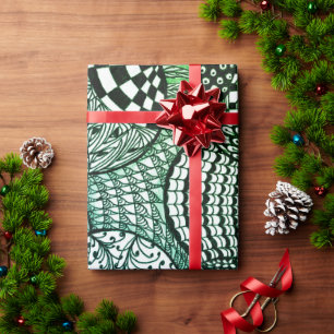 Jul: Bollar originalformgivning i gröntar Presentpapper