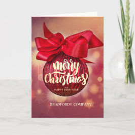 Jul-Bollar Red Bokeh-julklapp Helgkort