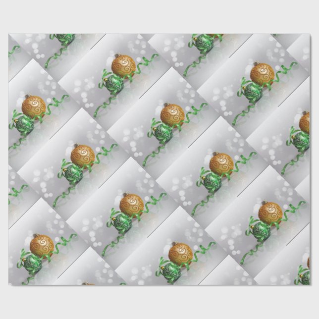 Jul Bollar Wrapping Papper Presentpapper (Platt)