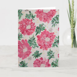 Jul Bonanza-Blommigt-anteckningskort Helgkort