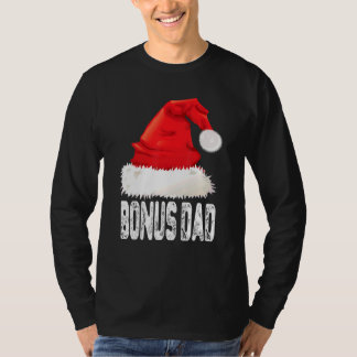 Jul Bonus Pappa Santa Hat Julafton Matchningsfamil T Shirt
