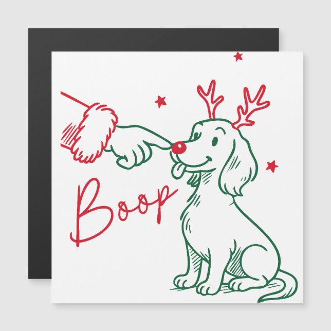 Jul Boop Dachshund Hund (Fram/baksida)