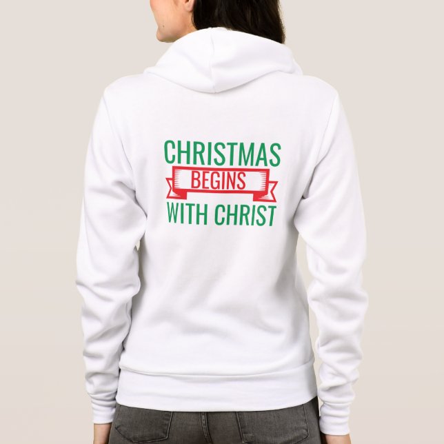 Jul börjar med Kristus-15523 T-Shirt (Baksida)