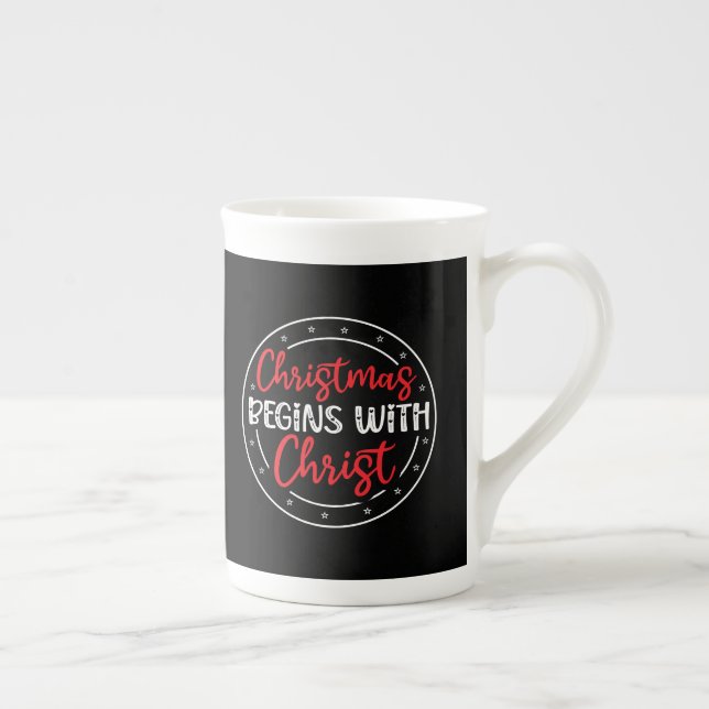 Jul Börjar Med Kristus-65772 Benporslin Mugg (Höger)