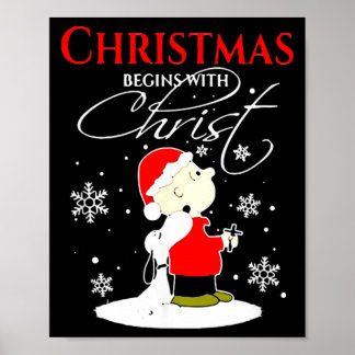 Jul Börjar Med Kristus Xmas-Gåva Högtid Poster