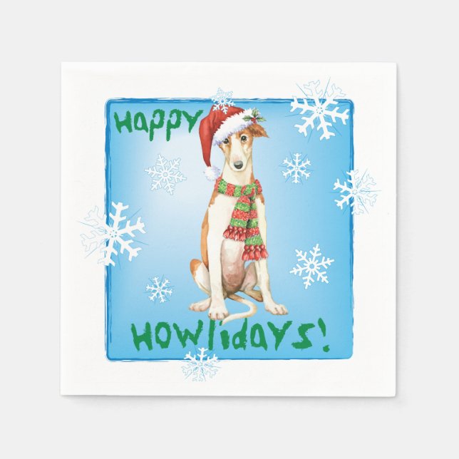 Jul Borzoi Napkins Pappersservett (Framsidan)