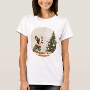 Jul Boston Terrier Hund T Shirt