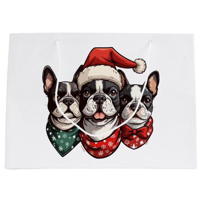 Jul Boston Terrier Hundar (Framsidan)