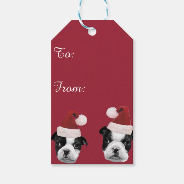 Jul Boston Terriers Presentetikett (Framsidan)
