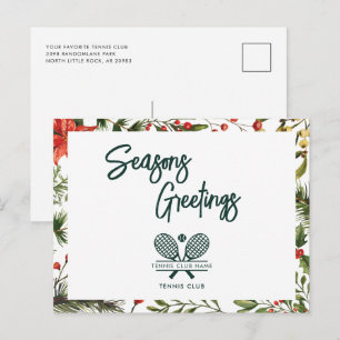 Jul Botanical Tennis Klubb Seasons Helg Vykort