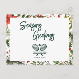 Jul Botanical Tennis Klubb Seasons Helg Vykort