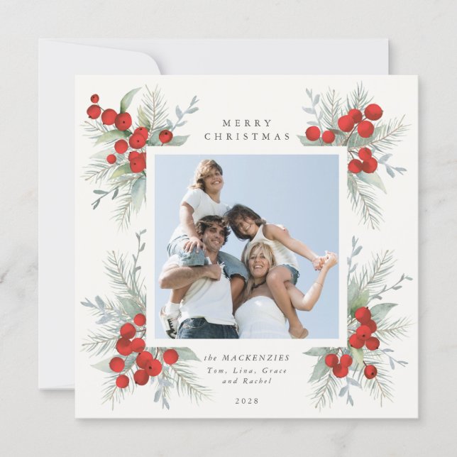 Jul Botanicals Red Berries Helgdag Foto (Framsida)