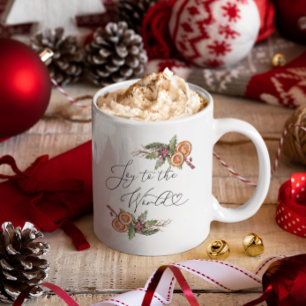 Jul Botaniskt vattenfärg Jumbo Mugg