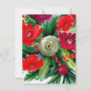 Jul Bouquet Anteckningskort