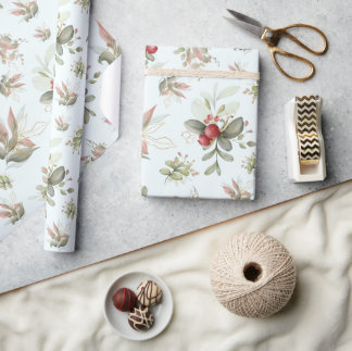 Jul Bouquet med Cranberry Presentpapper