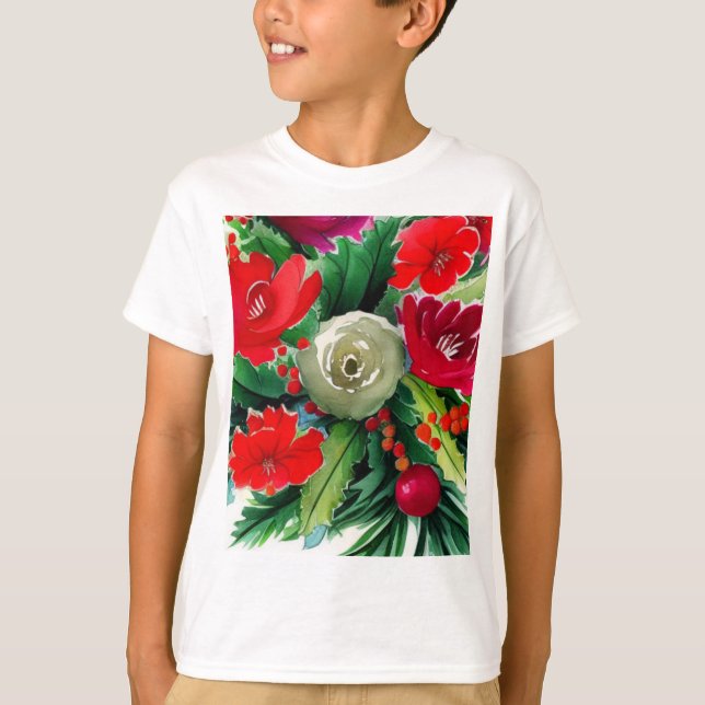 Jul Bouquet T Shirt (Framsida)