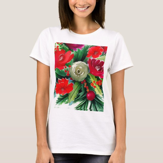 Jul Bouquet T Shirt (Framsida)