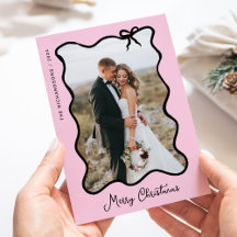 Jul Bow | Svart och Rosa Photo Ram