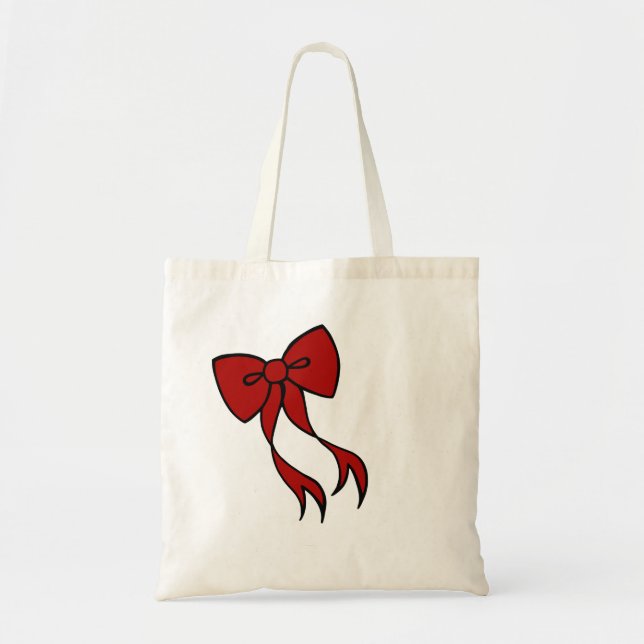 Jul Bow Tote Bag Tygkasse (Framsidan)