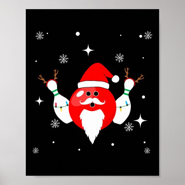 Jul Bowling Santa's Bowling Team i Ho Poster (Framsidan)