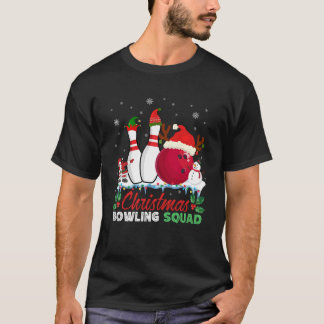 Jul Bowling Squad Snögubbe Santa Dabbing T Shirt