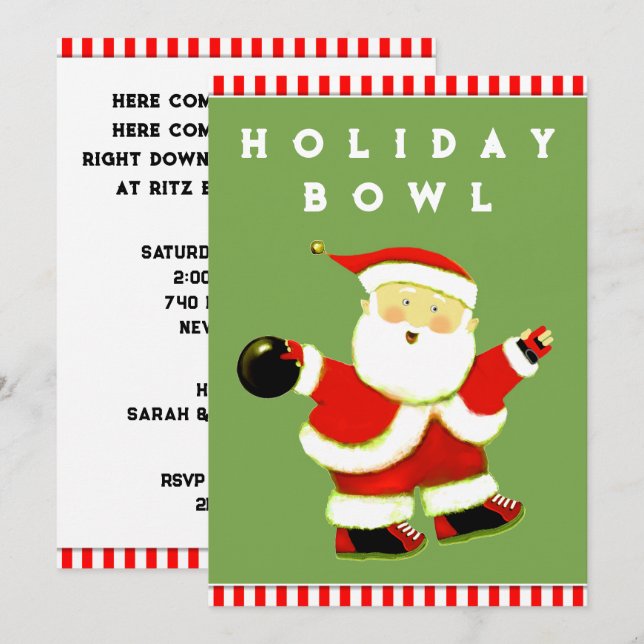 Jul Bowlingfest Inbjudan (Fram/baksida)