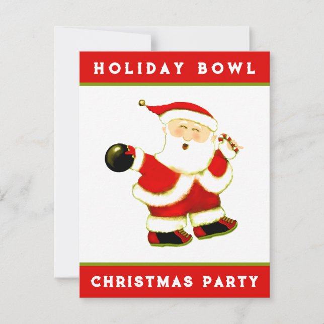 Jul Bowlingfest Inbjudningar (Framsida)