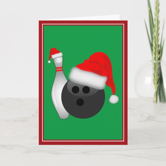 Jul Bowlingklot och kägla Helgkort (Framsida)