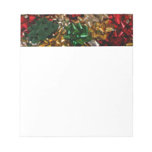 Jul Bows Colorful Festive Helgdag Anteckningsblock