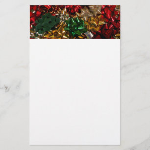 Jul Bows Colorful Festive Helgdag Brevpapper