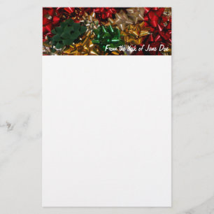 Jul Bows Colorful Festive Helgdag Brevpapper