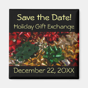 Jul Bows Colorful Festive Helgdag Magnet