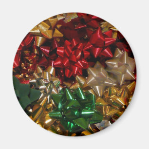 Jul Bows Colorful Festive Helgdag Magnet