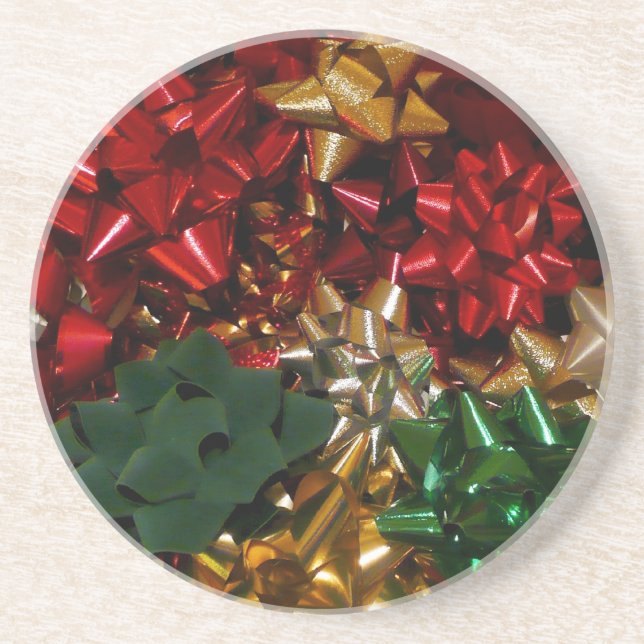 Jul Bows Colorful Festive Helgdag Underlägg (Framsidan)