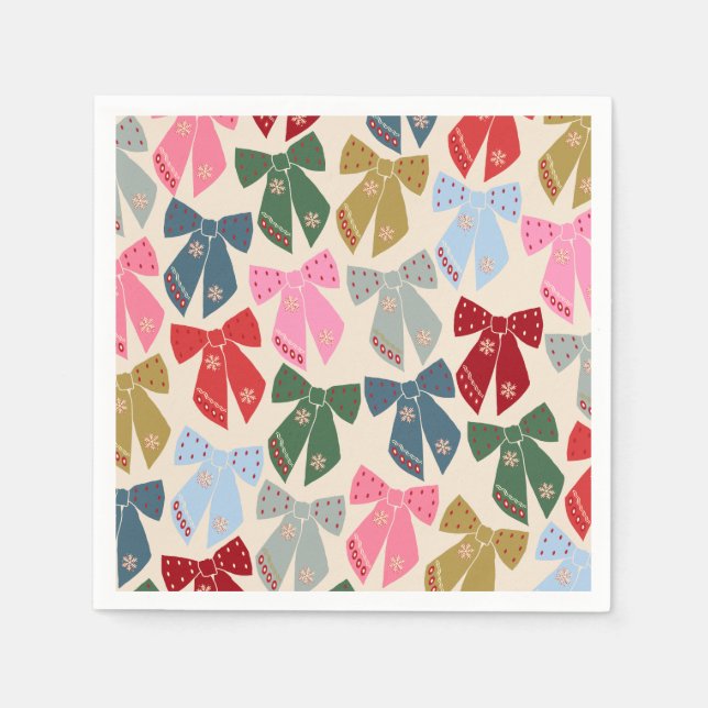 Jul Bows Coquette Pappersservett (Framsidan)