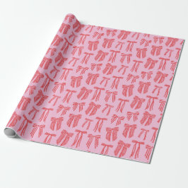 Jul Bows Rosa Red Stripe Coquette Presentpapper