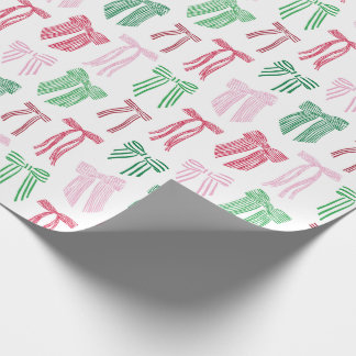 Jul Bows Stripe Coquette Presentpapper
