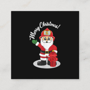 Jul-brandman Santa Winter Fyrkantigt Visitkort