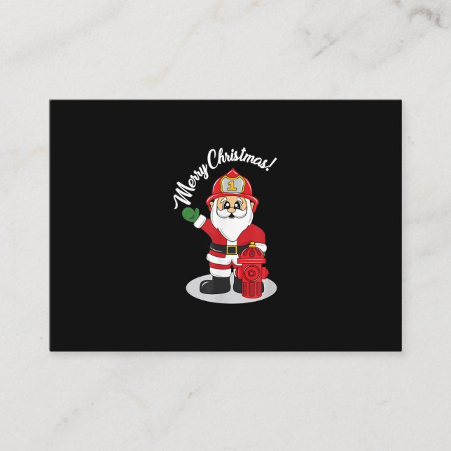 Jul-brandman Santa Winter Visitkort (Framsida)