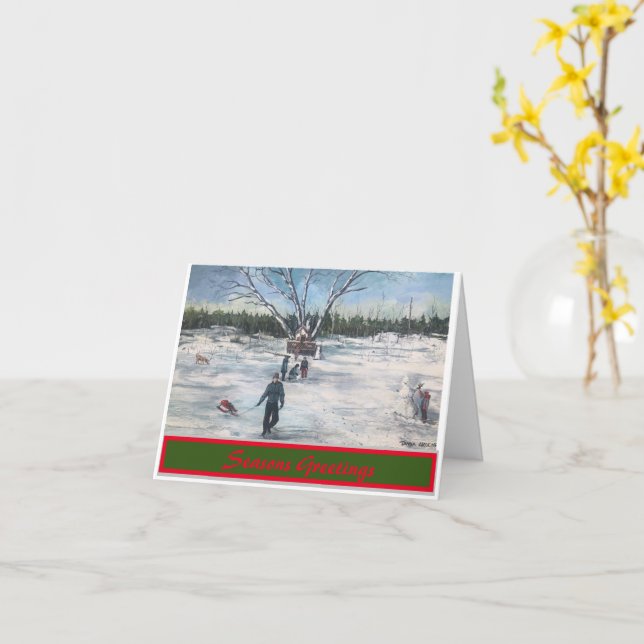 Jul Break Kort (Gul blomma)