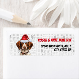 Jul Bretagne spanjoren Hund Helgdag Adress Returadress Etikett