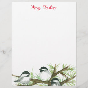 Jul Brev Chickadee Birds Nature Brevhuvud