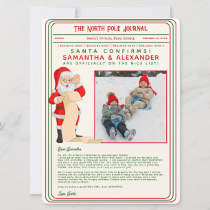 Jul Brev från Santa North Pole Newspaper