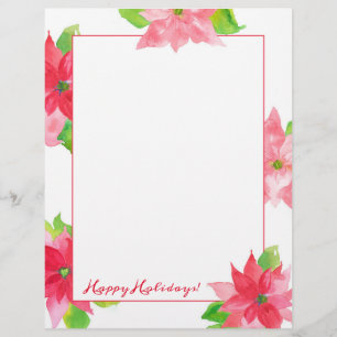 Jul Brev Glad helg Poinsettia Brevhuvud