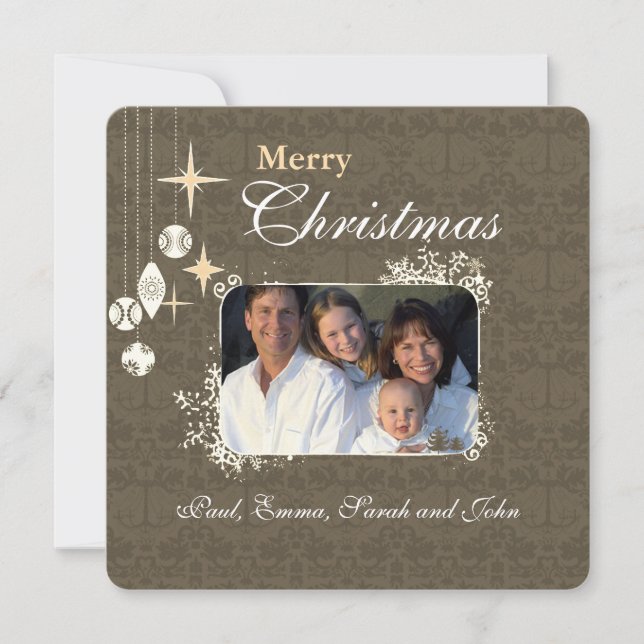 Jul Brev på julkort i bakre julklapp Inbjudningar (Framsida)