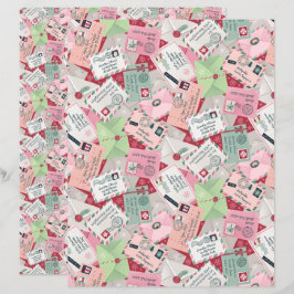 Jul Brev till Santa Scrapbook Papper