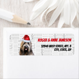 Jul Briard Shepherd Hund Helgdag Adress Returadress Etikett