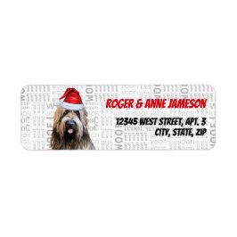Jul Briard Shepherd Hund Helgdag Adress Returadress Etikett