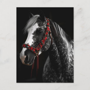 Jul Bridle Horse Vykort